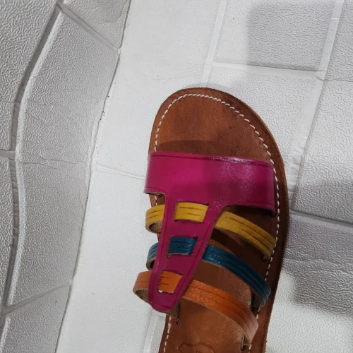 Women’s Multicolor Strappy Moroccan Leather Sandals